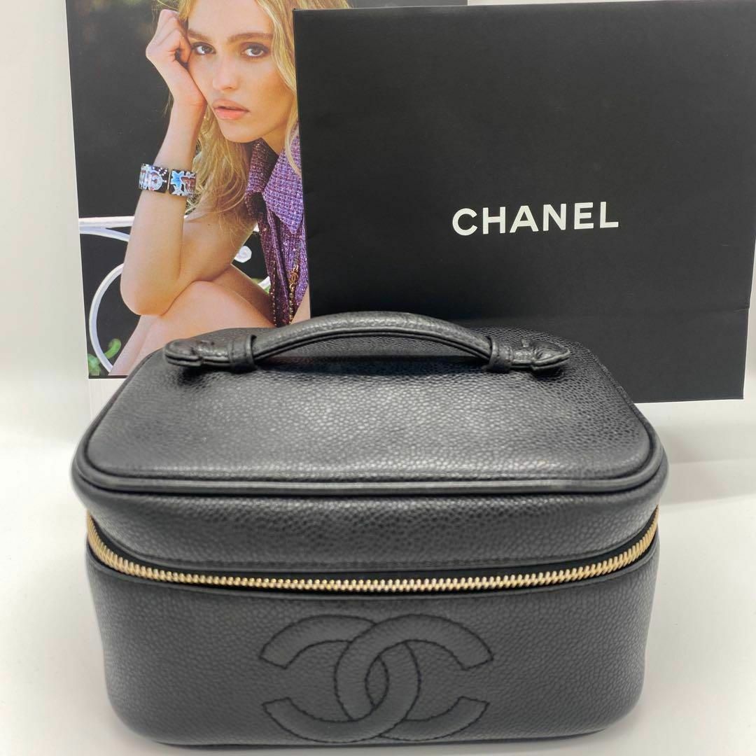 CHANEL - CHANEL シャネル キャビアスキン ヴァニティ バニティバッグ