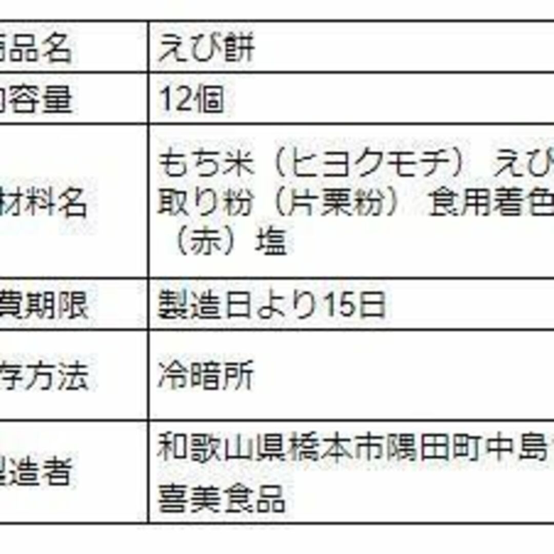 12個 エビ餅 えび餅 小餅 丸餅 約600g分 つきたて 脱酸素剤使用 真空 食品/飲料/酒の加工食品(練物)の商品写真