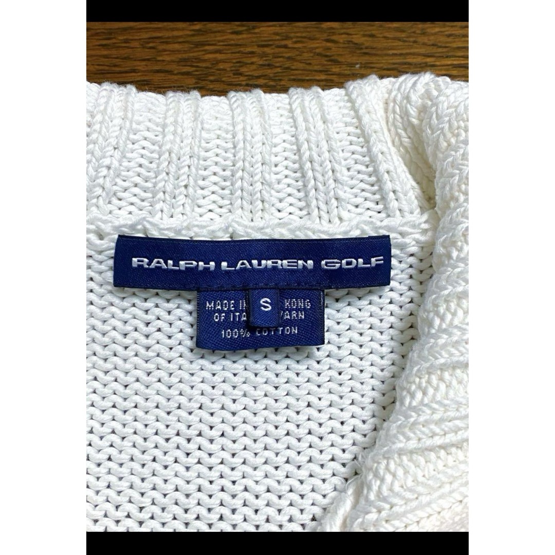 POLO RALPH LAUREN(ポロラルフローレン)のラルフローレン ハイネック カーディガン ホワイト    NO1693 レディースのトップス(ニット/セーター)の商品写真