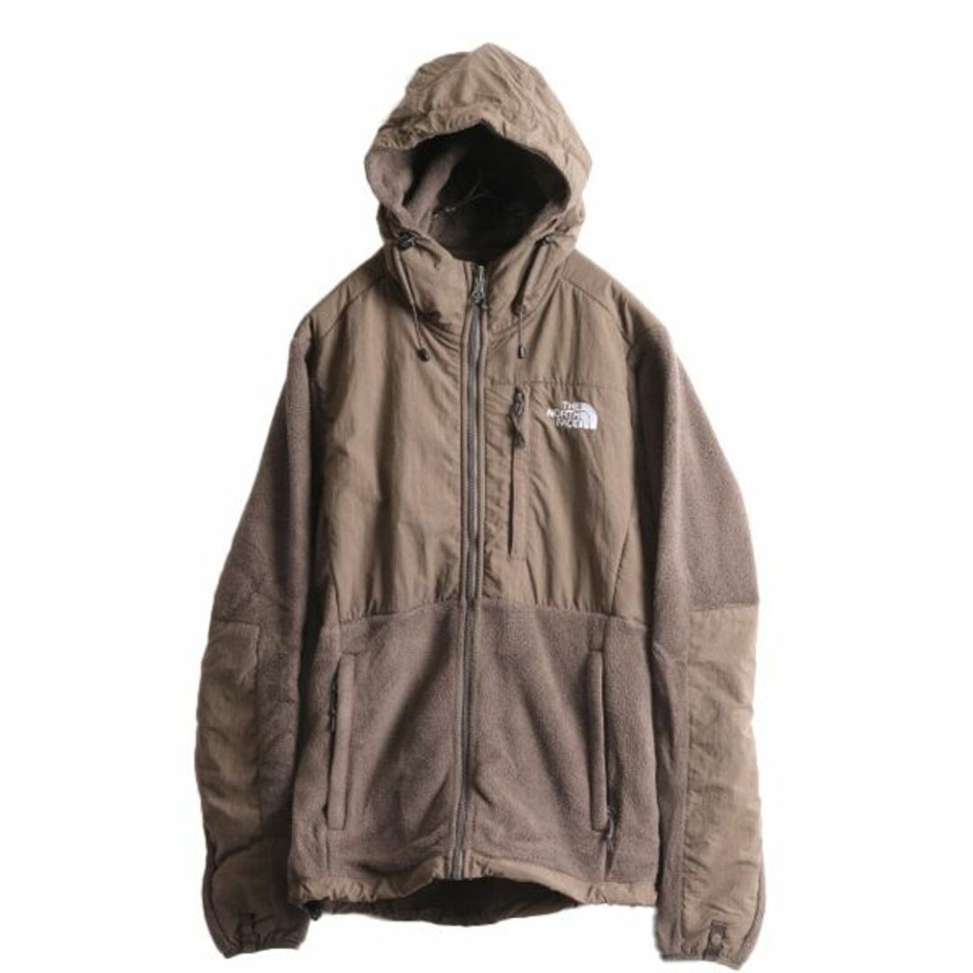 THE NORTH FACE(ザノースフェイス)のノースフェイス フード付き デナリ ジャケット レディース S / 古着 The North Face フリース ブルゾン パーカー ジャンパー 2トーン モカ レディースのジャケット/アウター(ブルゾン)の商品写真