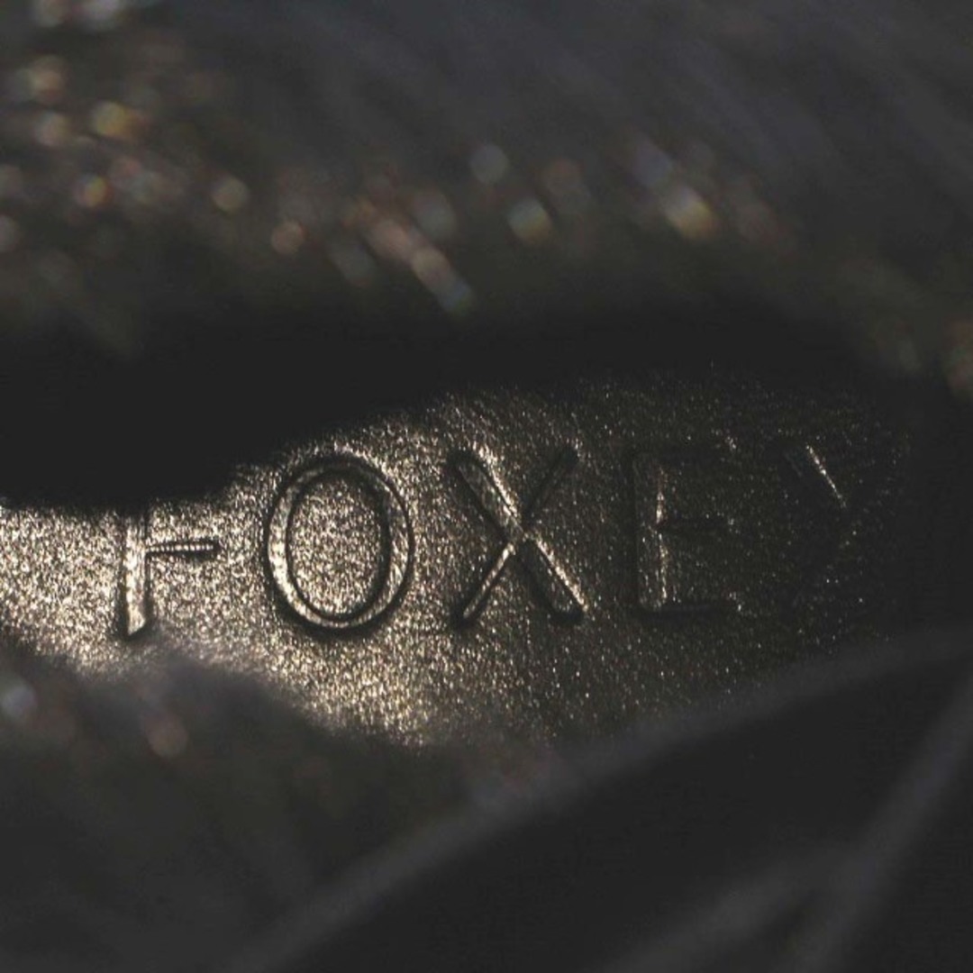 FOXEY(フォクシー)のフォクシー スニーカー ローカット ベロア ファー 36 23cm 黒 レディースの靴/シューズ(スニーカー)の商品写真