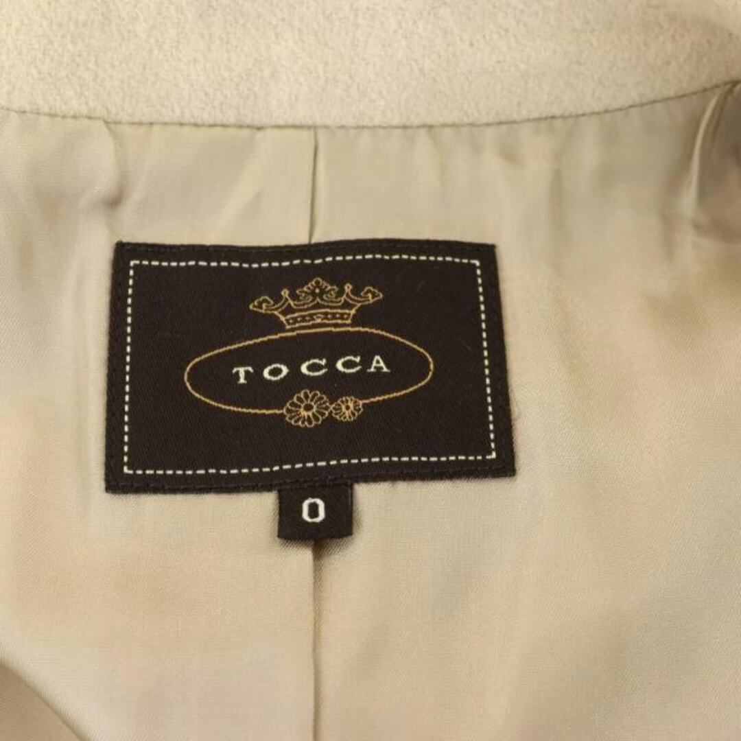 TOCCA(トッカ)のトッカ リボンボタン 切り替え ウールコート アウター ロング 0 ベージュ 黒 レディースのジャケット/アウター(その他)の商品写真