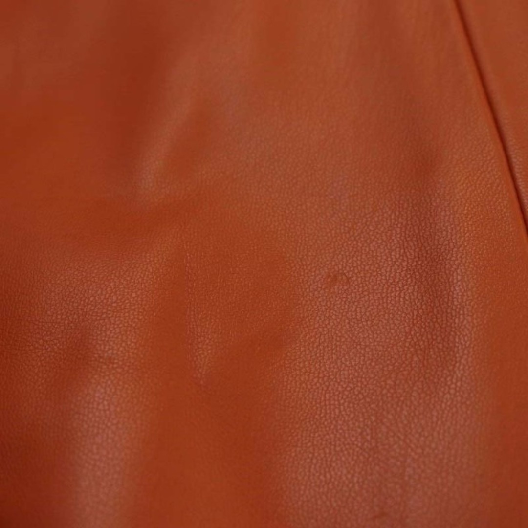 エムプルミエ ブラック フェイクレザー フレアスカート ロング ミモレ丈 36 レディースのスカート(ロングスカート)の商品写真