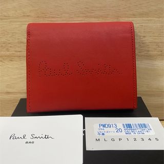 ポールスミス(Paul Smith)の新品 ポールスミス PAULSMITH 折り財布 牛革 レシート コラル ①(財布)