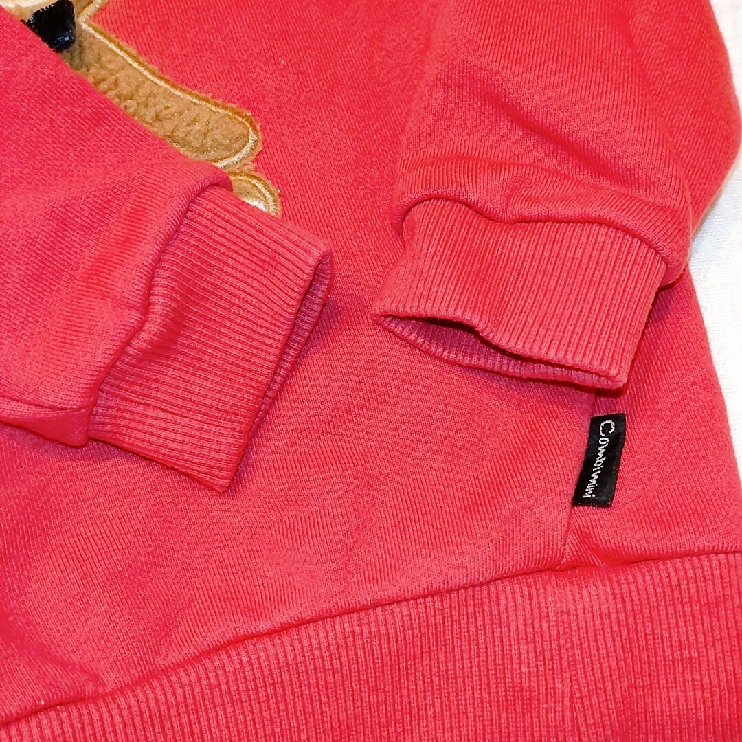 Combi mini(コンビミニ)のCombi　コンビ　テディベア　くまさん　トレーナー　赤　80サイズ キッズ/ベビー/マタニティのベビー服(~85cm)(トレーナー)の商品写真