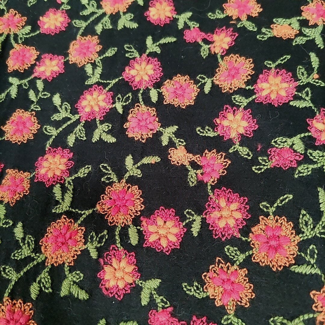 Sybillaシビラ◎美品✨膝丈ワンピース(M)お洒落 花柄刺繍 ノースリーブ