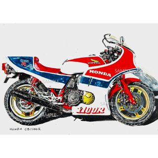 ホンダ(ホンダ)のホンダ CB1100R 水彩画 バイク イラスト インテリア(その他)