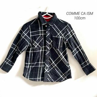コムサイズム(COMME CA ISM)のCOMME CA ISM 長袖 チェック シャツ 綿 100cm(Tシャツ/カットソー)