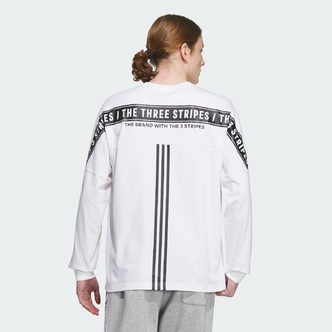 長袖Tシャツ2枚セット新品 adidas アディダス 長袖Tシャツ 二枚セット XLsize 黒 白