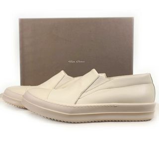 リックオウエンス(Rick Owens)のRick Owens リックオウエンス BOAT SNEAK ボートスニーカー スリッポン ホワイト RU17S9892 Size 41(スニーカー)