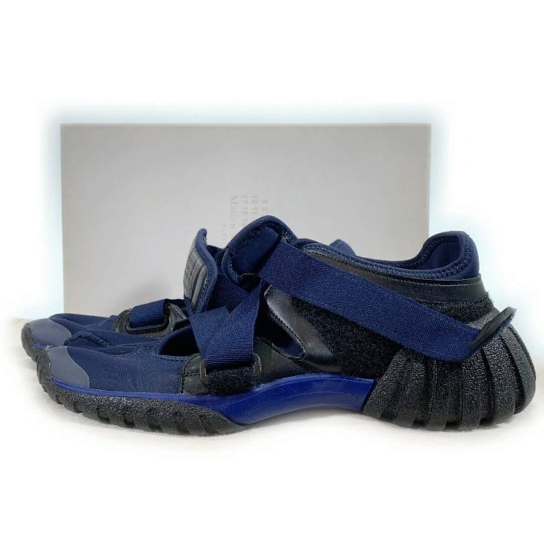 JP27cmMaison Margiela メゾンマルジェラ 19SS MEDIC TABI SANDAL メディック タビサンダル ブルー ブラック S37WS0473 Size 42