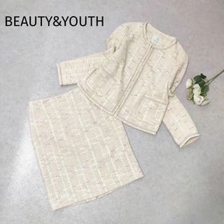 ビューティアンドユースユナイテッドアローズ(BEAUTY&YOUTH UNITED ARROWS)のビューティアンドユース　セットアップ　ノーカラー　M(スーツ)