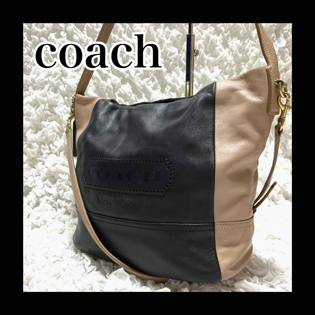 美品 正規品 COACH コーチ レザー ショルダーバッグ