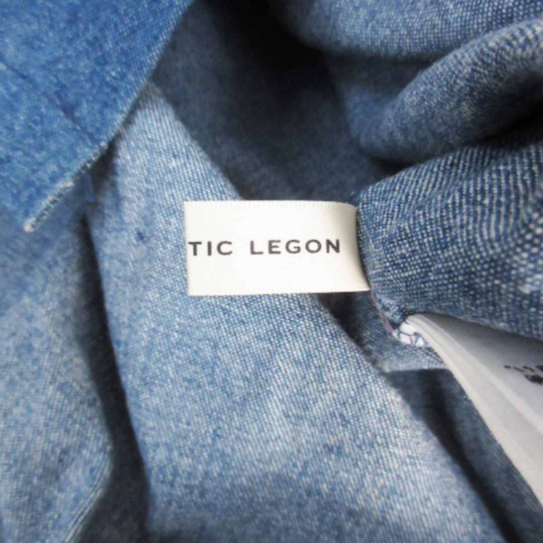 MAJESTIC LEGON(マジェスティックレゴン)のマジェスティックレゴン デニムスカート フレアスカート ロング丈 リボン M 青 レディースのスカート(ロングスカート)の商品写真