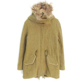 マウジー(moussy)のマウジー 中綿コート フード付き ロング丈 スタンドカラー 裏ボア 1 カーキ(その他)