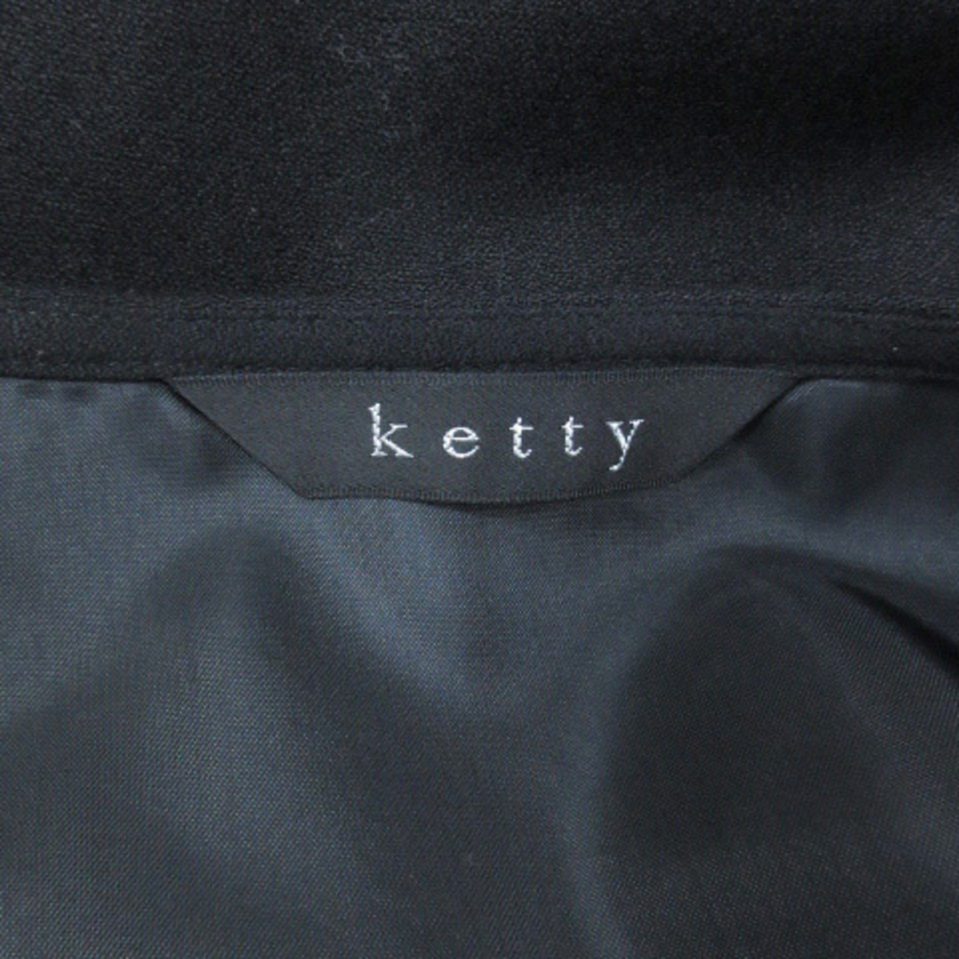 ketty(ケティ)のケティ ワンピース ひざ丈 七分袖 ラウンドネック 無地 M 黒 ブラック レディースのワンピース(ひざ丈ワンピース)の商品写真