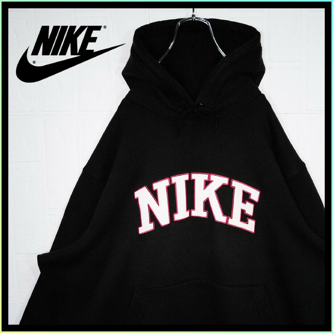 90's 《NIKE(ナイキ)》ロゴ刺繍 プルオーバー パーカー 裏起毛 | フリマアプリ ラクマ