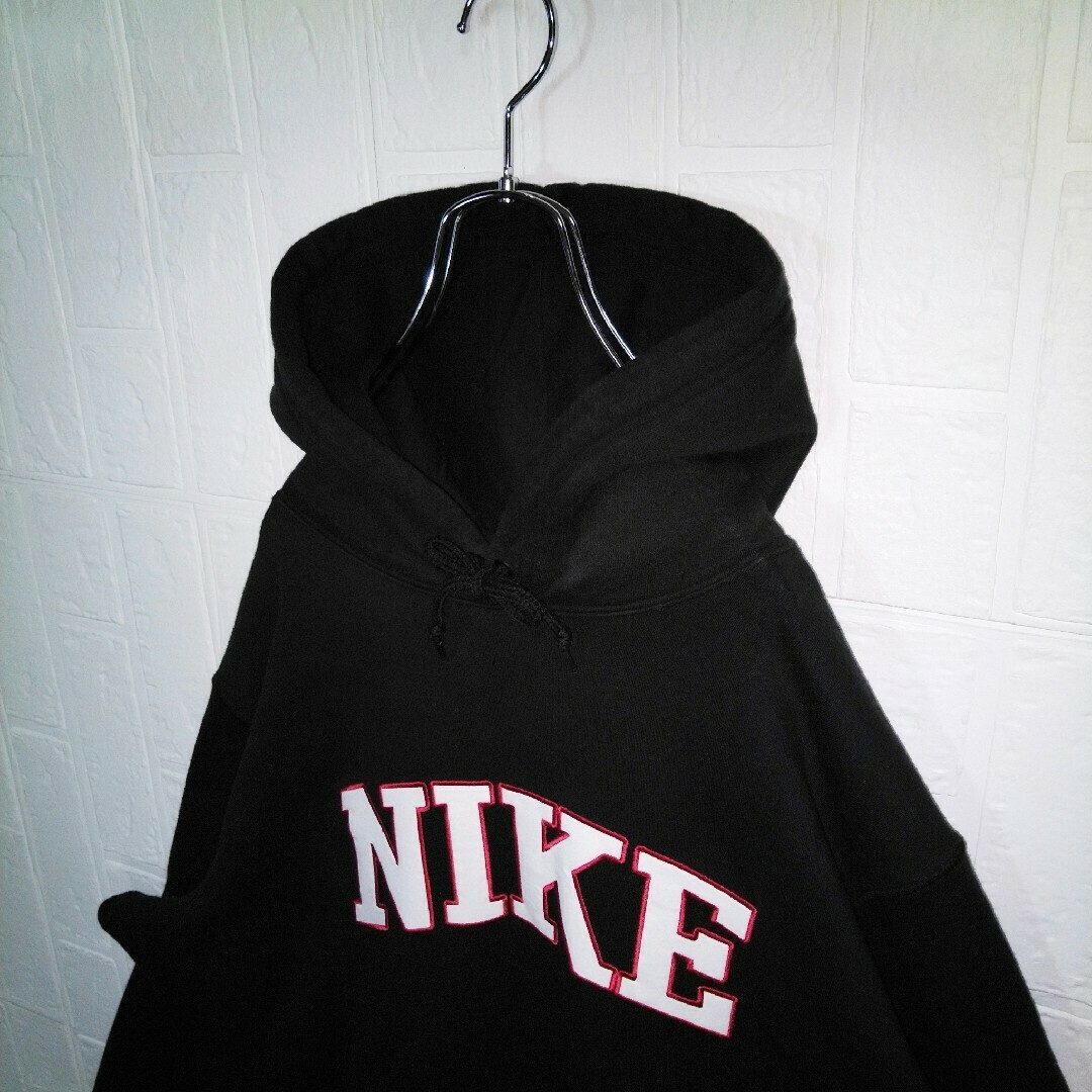 90's 《NIKE(ナイキ)》ロゴ刺繍 プルオーバー パーカー 裏起毛