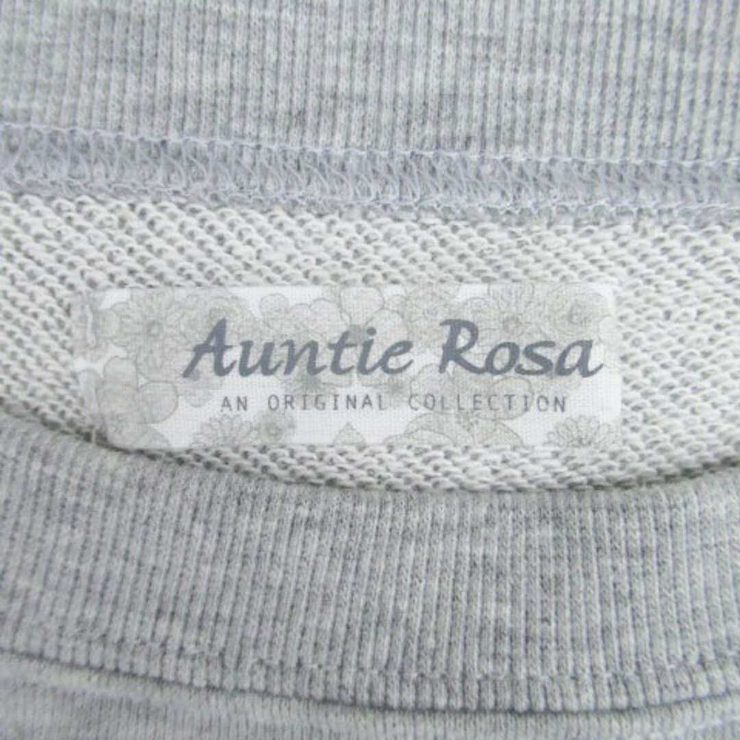 Auntie Rosa(アンティローザ)のアンティーローザ トレーナー ラウンドネック 長袖 レース 切替 F グレー レディースのトップス(トレーナー/スウェット)の商品写真