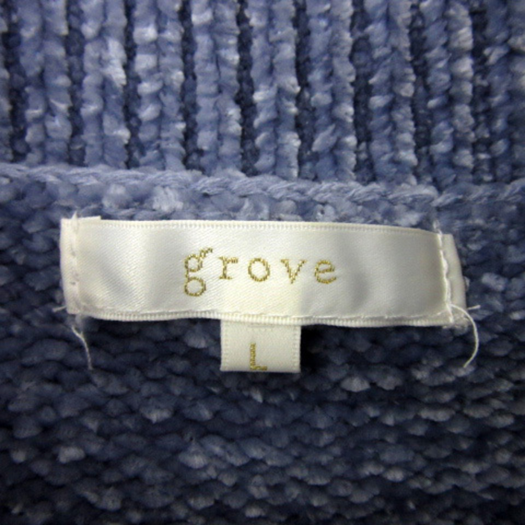 grove(グローブ)のグローブ grove モールニット セーター 長袖 ハイネック L 水色 /YS レディースのトップス(ニット/セーター)の商品写真