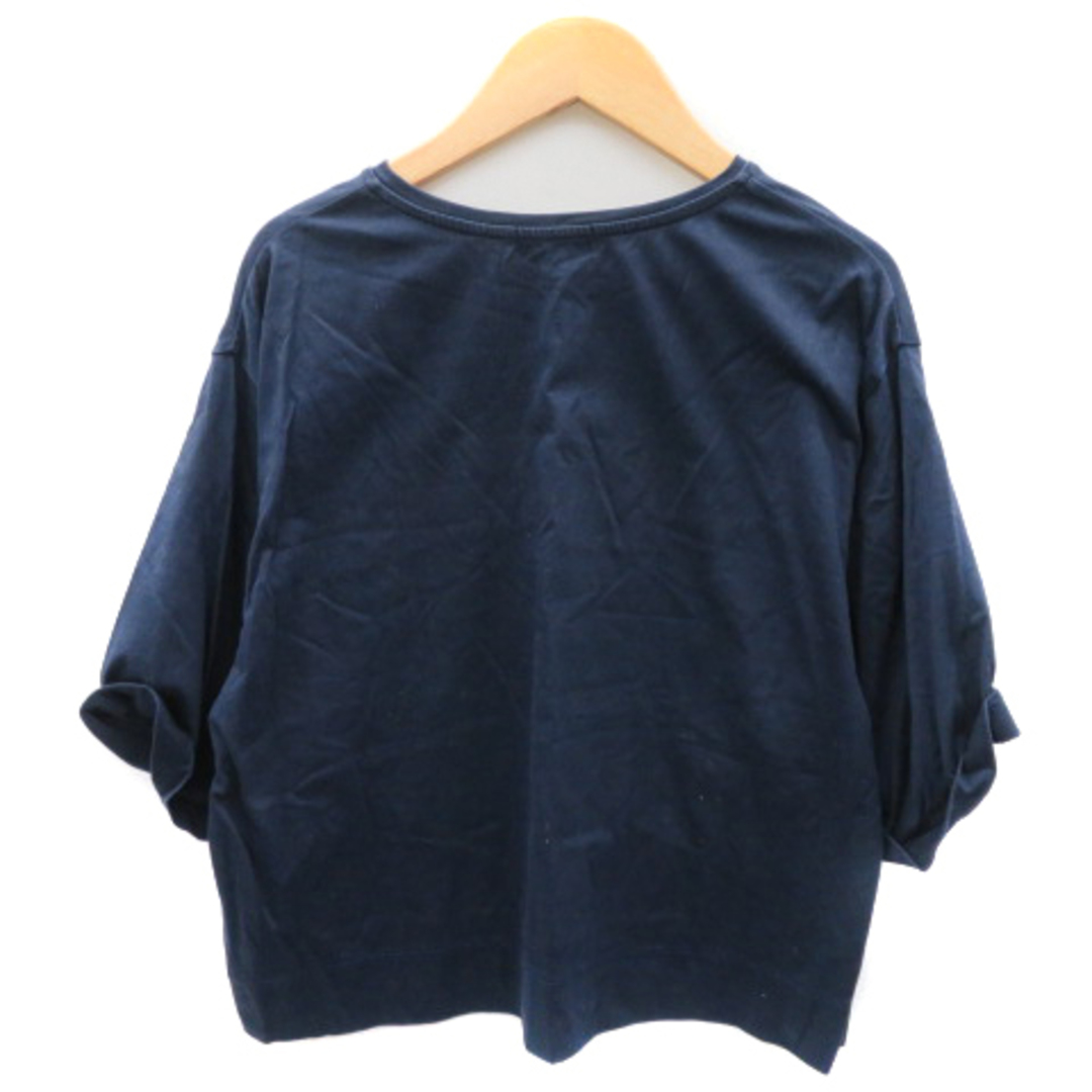 theory(セオリー)のセオリー Tシャツ カットソー 半袖 ラウンドネック 無地 S 紺 ネイビー レディースのトップス(Tシャツ(半袖/袖なし))の商品写真