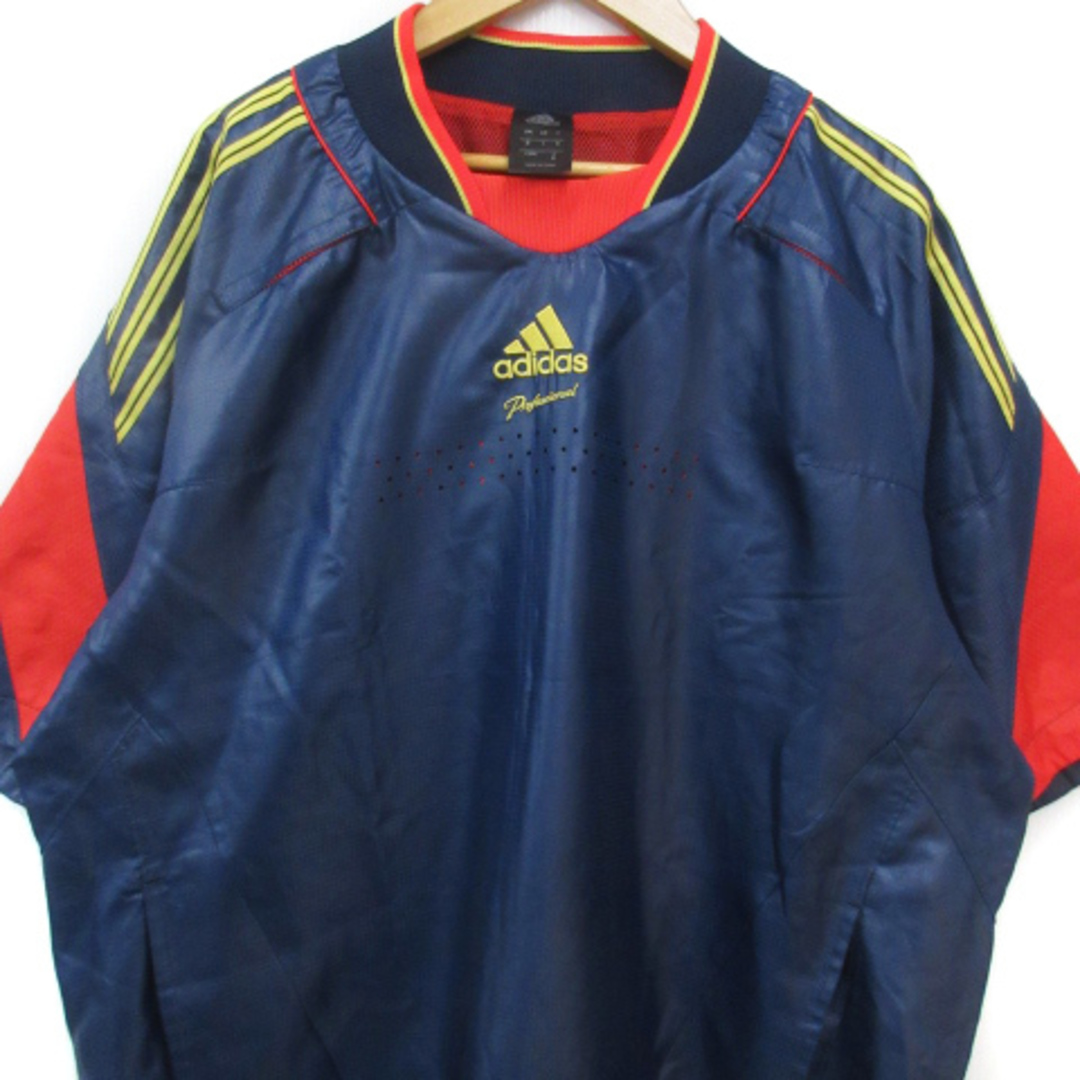 adidas(アディダス)のアディダス カットソー 半袖 ドルマンスリーブ クルーネック ライン O 紺 赤 メンズのトップス(Tシャツ/カットソー(半袖/袖なし))の商品写真