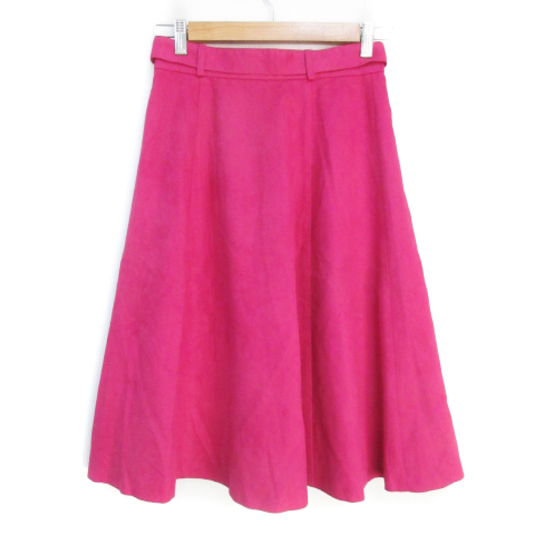 NATURAL BEAUTY BASIC(ナチュラルビューティーベーシック)のナチュラルビューティーベーシック フレアスカート ロング スエード調 M ピンク レディースのスカート(ロングスカート)の商品写真