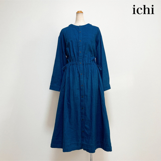 ichi - ICHI Antiquites ワンピース ノースリーブ ロング リネンの通販 ...