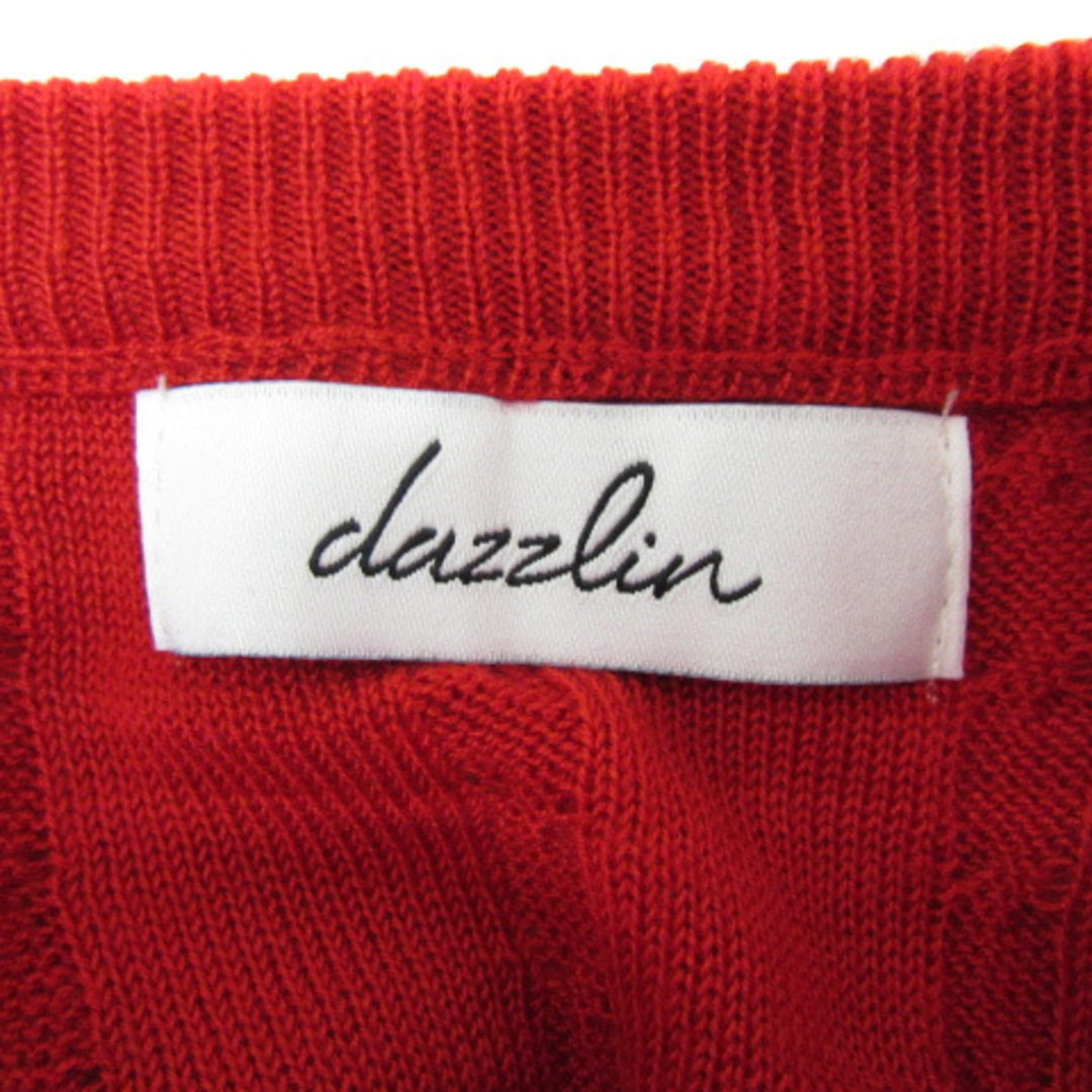 dazzlin(ダズリン)のダズリン ニット カットソー 長袖 ケーブル編み F 赤 ベージュ レディースのトップス(ニット/セーター)の商品写真