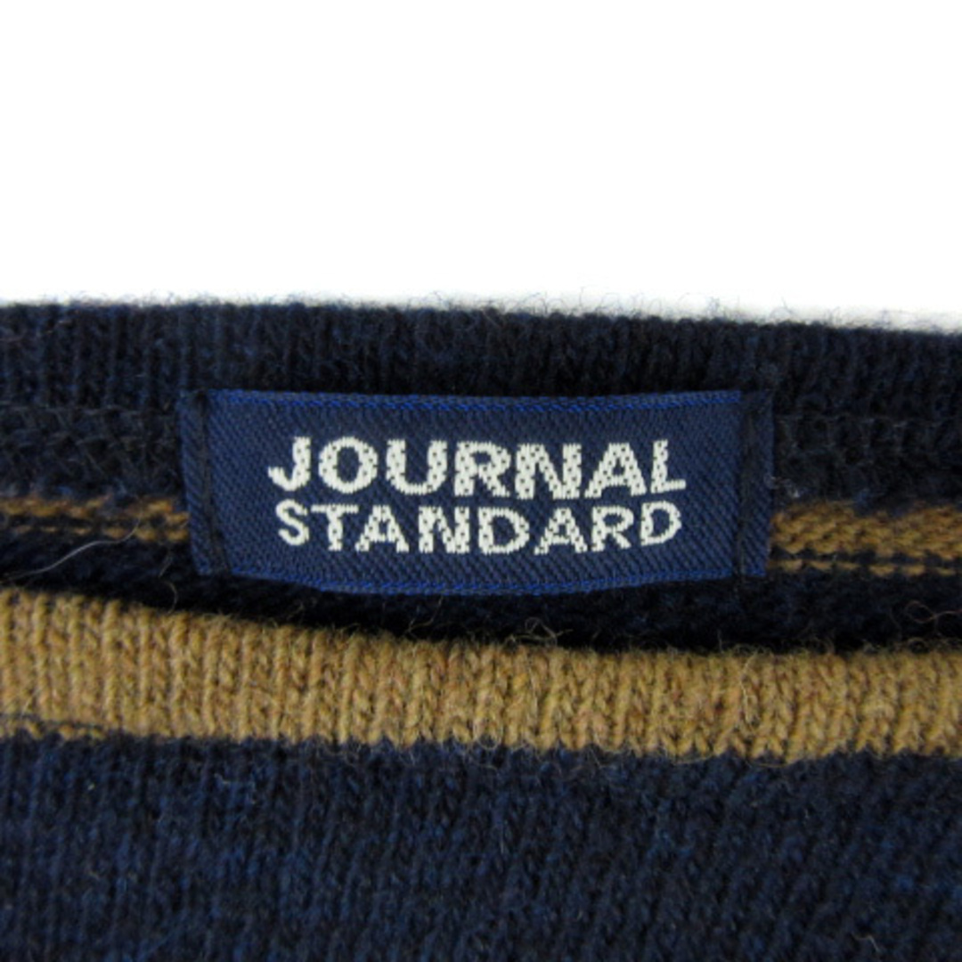 JOURNAL STANDARD(ジャーナルスタンダード)のジャーナルスタンダード ニット カットソー 長袖 ボーダー柄 オーバーサイズ 紺 レディースのトップス(ニット/セーター)の商品写真