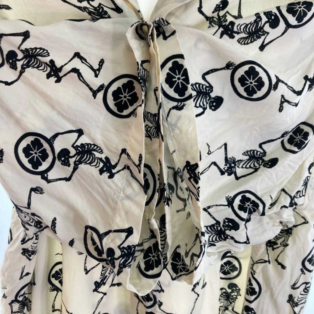 EVISU(エビス)の★EVISU エヴィス 家紋ドクロ 総柄アロハシャツ ホワイト size44 メンズのトップス(シャツ)の商品写真