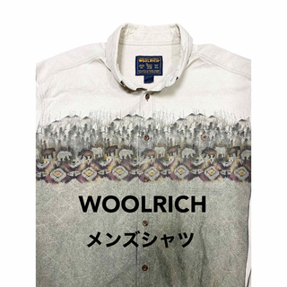 ウールリッチ(WOOLRICH)のUS 　WOOLRICH（ウールリッチ）メンズシャツ　オーバーサイズ　熊デザイン(シャツ)