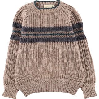 ジェイクルー(J.Crew)の古着 90年代 ジェイクルー J.Crew ボーダー柄 ウールニットセーター アイルランド製 メンズS ヴィンテージ /eaa405515(ニット/セーター)