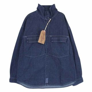 テンダーロイン(TENDERLOIN)のTENDERLOIN テンダーロイン T-DENIM HB MOCK NECK SHT デニム シャツ ヘリンボーン モックネック 長袖 シャツ インディゴブルー系 S【中古】(シャツ)