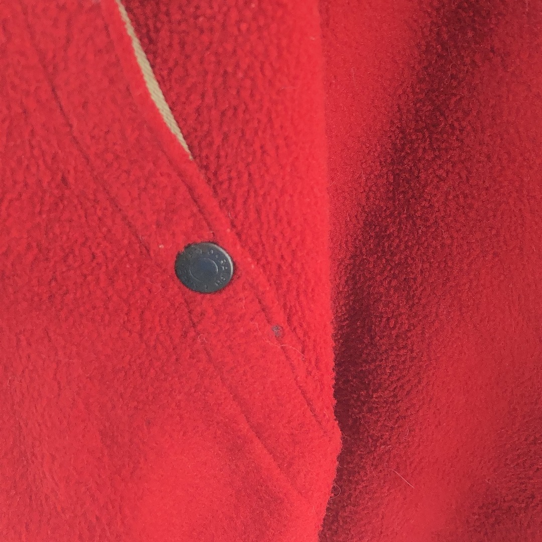 パステルメンズALLラルフローレン ウールコート M レッド USA製 チェック フルジップ 襟 赤