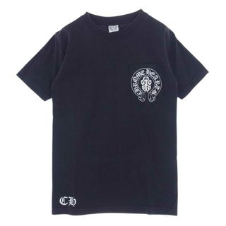 クロムハーツ(Chrome Hearts)のCHROME HEARTS クロムハーツ（原本無） Ｔシャツ 国内正規品 American Flag Tee 星条旗 フラッグ バックプリント ポケット Tシャツ 半袖 ブラック系 S【中古】(シャツ)