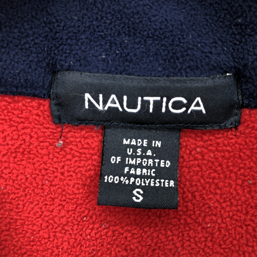 NAUTICA(ノーティカ)の古着 ノーティカ NAUTICA ツートンカラー ハーフジップ フリースプルオーバー USA製 メンズS /eaa389989 メンズのジャケット/アウター(その他)の商品写真