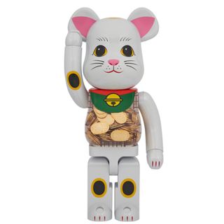 ベアブリック(BE@RBRICK)のベアブリック BE@RBRICK 招き猫 小判 白メッキ 1000％(その他)