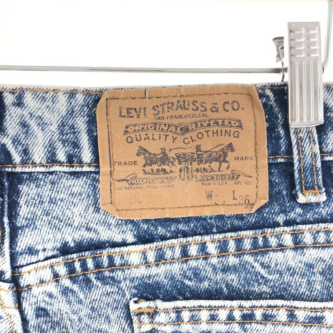 Levi's(リーバイス)の古着 90年代 リーバイス Levi's 40505-0208 ケミカルウォッシュ テーパードデニムパンツ USA製 メンズw34 ヴィンテージ /taa003207 メンズのパンツ(デニム/ジーンズ)の商品写真