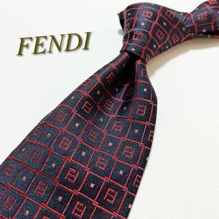 フェンディ(FENDI)の激レア★【美品】フェンディ ネクタイ ズッカ柄 ジャカード織 イタリア製(ネクタイ)