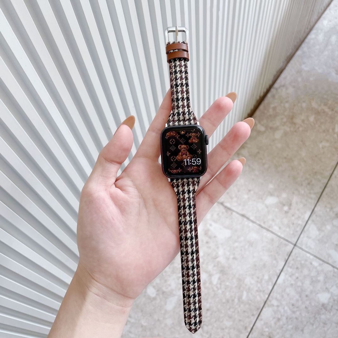 Apple Watch(アップルウォッチ)のApple Watch バンド フェイクレザー 38/40/41mm ブラウン レディースのファッション小物(腕時計)の商品写真