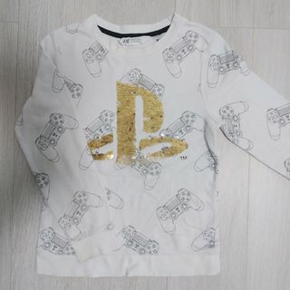 エイチアンドエム(H&M)のH&M130㎝ PlayStationスパンコール長袖Tシャツ(Tシャツ/カットソー)