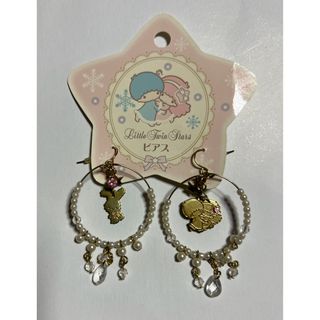 リトルツインスターズ(リトルツインスターズ)の【新品】 サンリオ キキララ フープピアス アクセサリー ジュエリー K18GP(キャラクターグッズ)