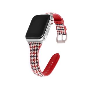 アップルウォッチ(Apple Watch)のApple Watch バンド フェイクレザー 38/40/41mm レッド(腕時計)