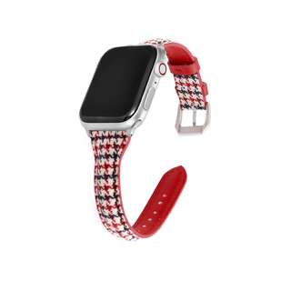 アップルウォッチ(Apple Watch)のApple Watch バンド フェイクレザー 42/44/45mm レッド(腕時計)
