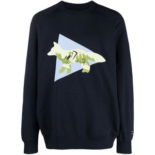 メゾンキツネ(MAISON KITSUNE')のメゾンキツネ x And Wander コラボスウェット 新品未使用品(スウェット)