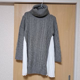 グレイル(GRL)の【美品】グレイル　ハイネック　ニットチュニック(ニット/セーター)