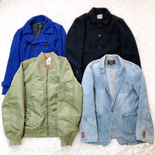 【大特価】メンズ冬服まとめ売り4点　ロングコート　pコート　ブルゾン　テーラード