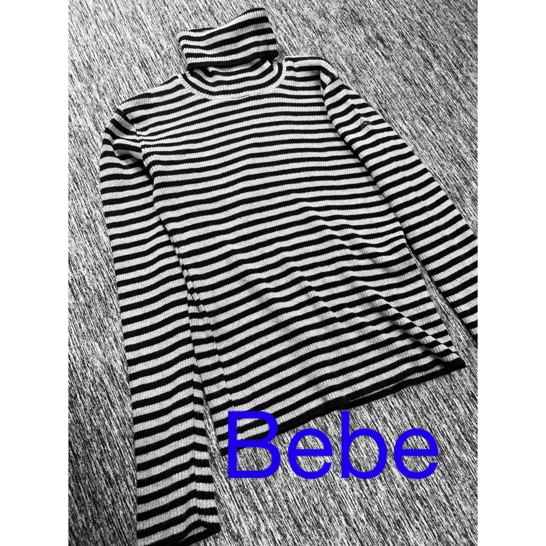 BeBe(ベベ)のべべ　ハイネックボーダーニット　130 キッズ/ベビー/マタニティのキッズ服女の子用(90cm~)(ニット)の商品写真