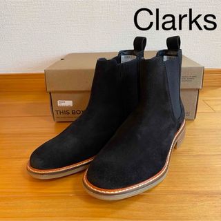 クラークス(Clarks)の【新品】クラークス サイドゴアブーツ ブラック スエード コロンアルロ(ブーツ)